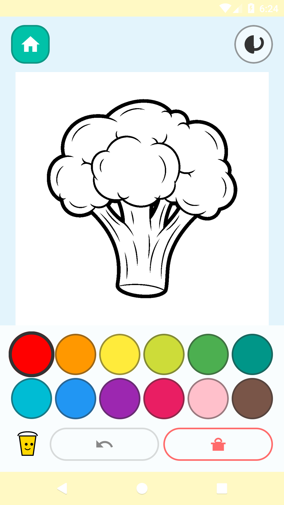Página para colorear en blanco